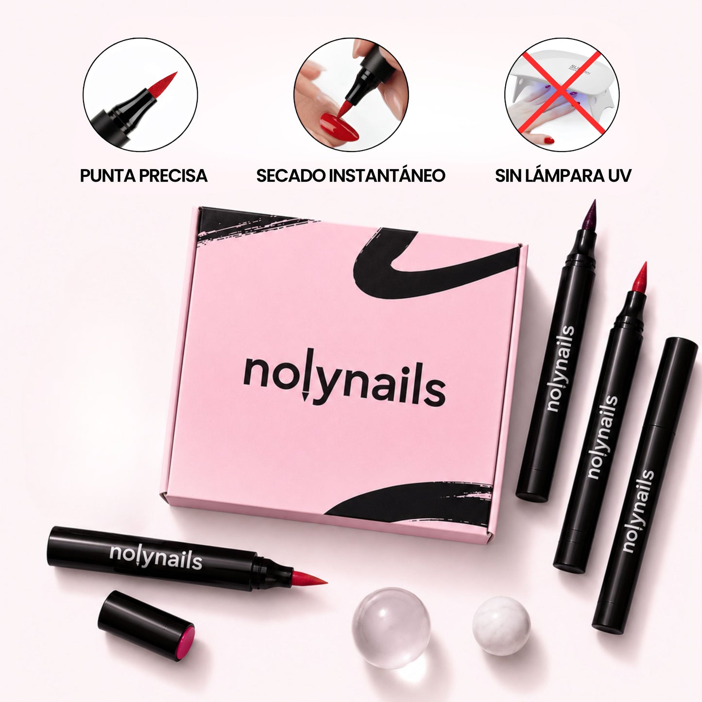 5 esmaltes em caneta sem lâmpada UV | Nolynails™