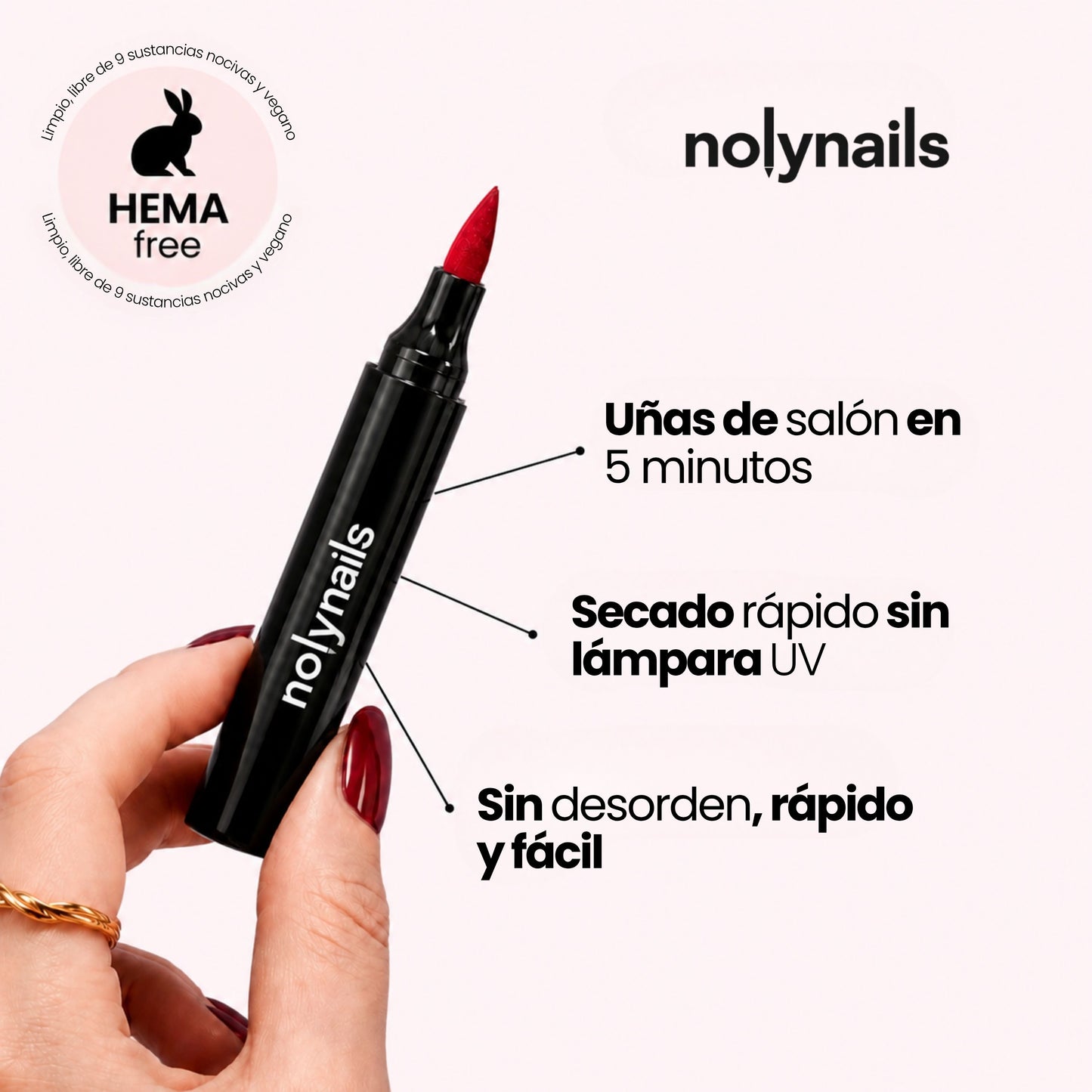 5 esmaltes em caneta sem lâmpada UV | Nolynails™