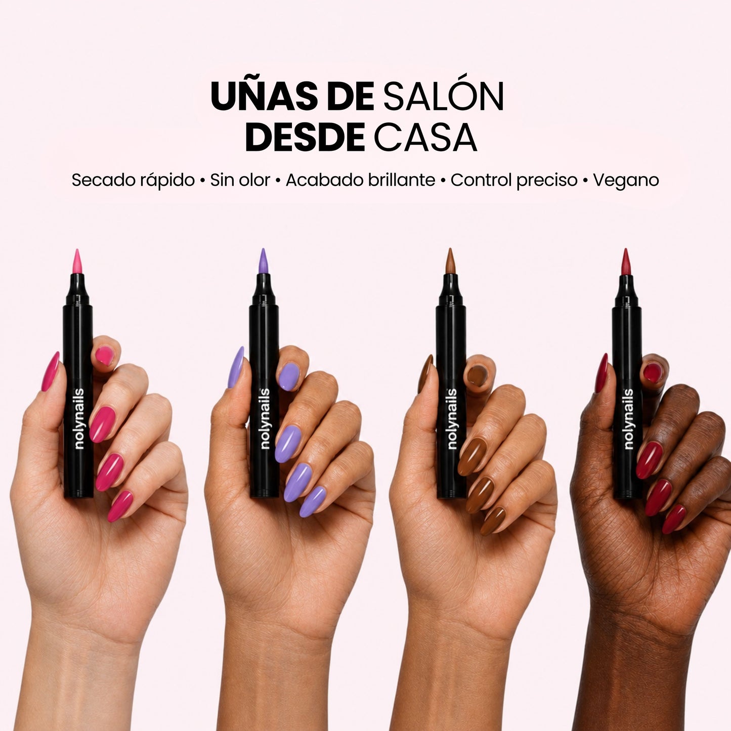 5 esmaltes em caneta sem lâmpada UV | Nolynails™